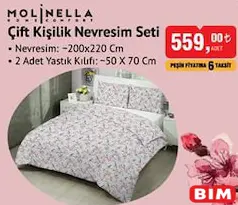 MOLİNELLA ÇİFT KİŞİLİK NEVRESİM SETİ